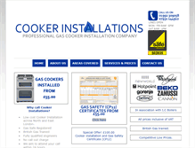 Tablet Screenshot of cookerinstallations.com